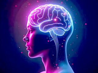 Obraz premium Neuroscience and AI The Future of Brain Technology 