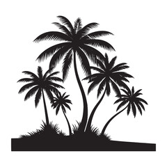 Palm Tree Silhouette - Minimalist Coastal Tree Icon - Palm Tree Vector - Palm Tree Illustration - Minimalist Palm Silhouette - Palm Vector - Palm Digital Art
