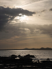 Atardecer en playa de Panama