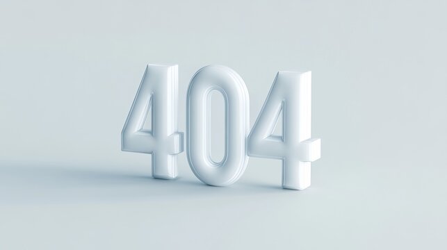 Modern digital design featuring bold 404 error text on a minimalist background showcasing a clean and contemporary aesthetic - Powered by Adobe