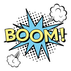 "Explosive BOOM! Sticker Vector Design"