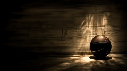 Vintage Basketball in Spotlight: A Nostalgic Sports Image