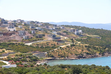 Turkish Aegean coast, picturesque landscapes of Turkey, greenery and sea, May 2023, 2