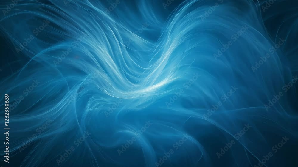 Poster abstract blue wavy background with fluid motion and dynamic swirls for modern design and creative pr
