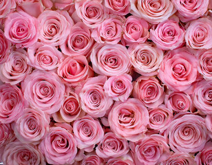natural fresh pink roses flowers pattern wallpaper top view pink rose flower wall background