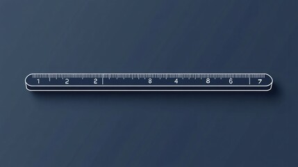 3D Ruler Icon Line Gauge Isolated Object Transparent Background