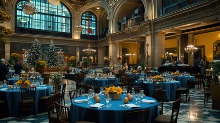 Elegant Christmas Gala Dinner.
