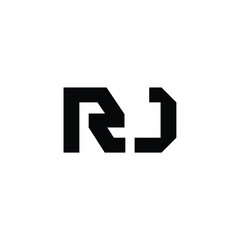 RJ monogram logo design letter text name symbol monochrome logotype alphabet character simple logo