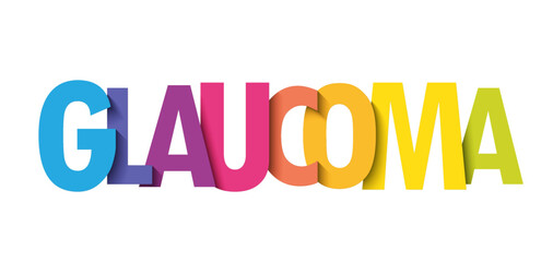 GLAUCOMA colourful vector typography banner