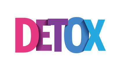 DETOX colourful vector typography banner