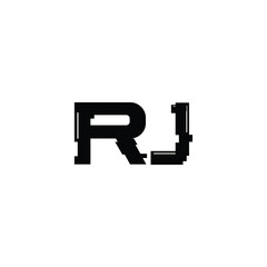 RJ monogram logo design letter text name symbol monochrome logotype alphabet character simple logo
