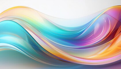 Colorful wave patterns create an abstract light design