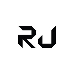 RJ monogram logo design letter text name symbol monochrome logotype alphabet character simple logo