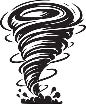 tornado wind logo clip art silhouette design vector art illustration