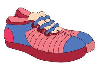 Baby running shoes vector illustration