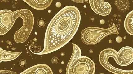 Golden Paisley Pattern