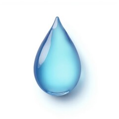 Fototapeta premium Pure water droplet representing purity testing and sustainability focus isolated on white background ideal for sustainable drink packaging concepts