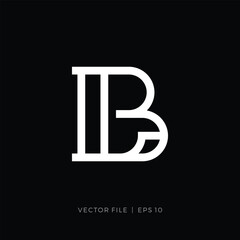 initial letter BL LB outline serif font  logo