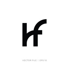 Obraz premium initial letter HF or FH logo