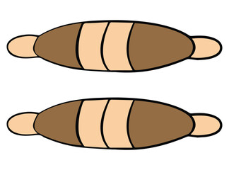 A wooden roller cartoon vector illustration