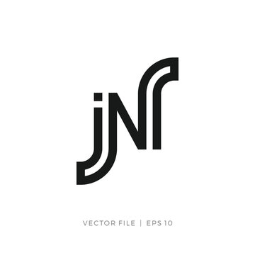 Initial letter JNR NJR outline logo