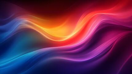 Obraz premium Abstract Background Creates Flowing Waves of Vibrant Colors in Digital Art Illustration