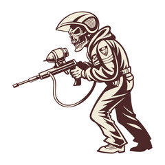 **Gunmen Silhouette Vector Illustration**