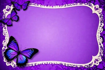 Colorful butterflies as a watercolor background with an empty space for text.