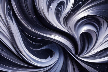 Texture of the black background with golden splashes of liquid paint. Abstract bright wave design for business, interiors, greeting cards for holidays, decor.