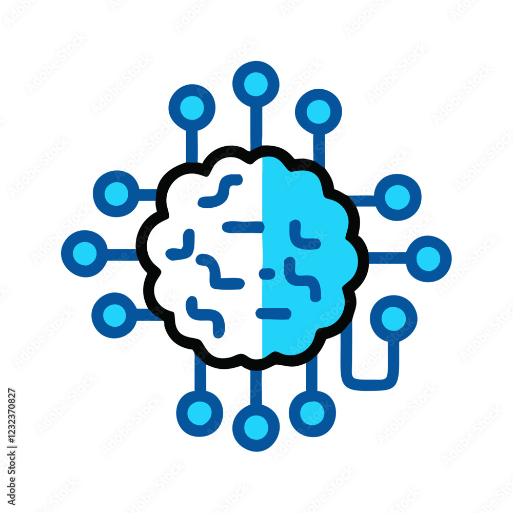 Poster artificial intelligence icon vector modern ai symbol for digital transformation and innovation