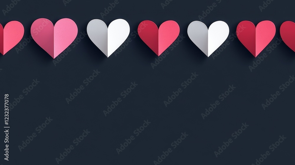 Aufkleber elegant minimalistic heart designs with soft gradient tones creating a romantic and sophisticated va