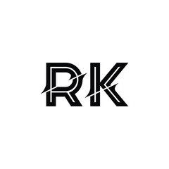 RK monogram logo design letter text name symbol monochrome logotype alphabet character simple logo