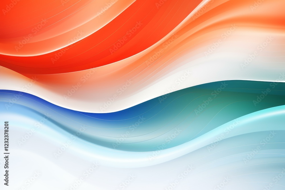 Aufkleber Smooth curves and lines flowing gracefully, forming an elegant abstract composition with a dynamic sense of movement