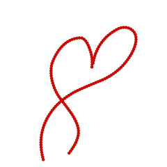 Set of red love illustrations in various styles 