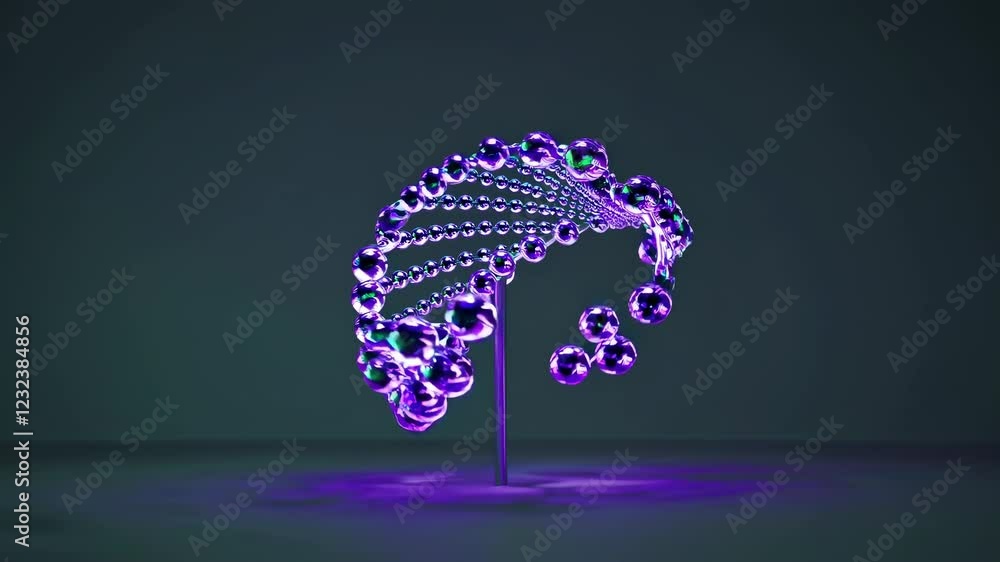 Poster visualizing futuristic holograms in a dynamic high-tech display with vibrant colors and innovative d