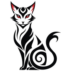 "Playful Cat Pattern Vector Design"
