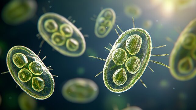 Detailed Image of Entamoeba Histolytica in Low Resolution Gigapixel Format