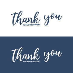 Thank You Typography Greeting Card, thank you, thanks for your support, thank you greeting card, thank you stock illustration.
