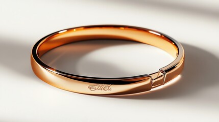 Personalized engraved bracelet, couplethemed romance, 3D illustration