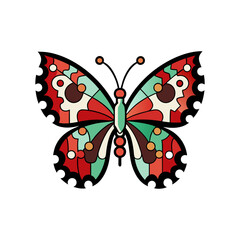 Autism Awareness Puzzle Butterfly Vector Illustration