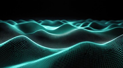 A digital landscape made of interconnected glowing lines, stretching infinitely in all directions.