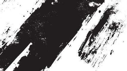 Naklejka premium Abstract grunge texture of black paint. A layer for use in design. Abstract Grunge Splatter Line Pattern on white and transparent background. 