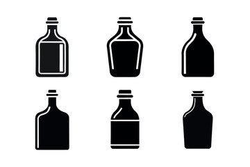 Glass Bottles vector icon design