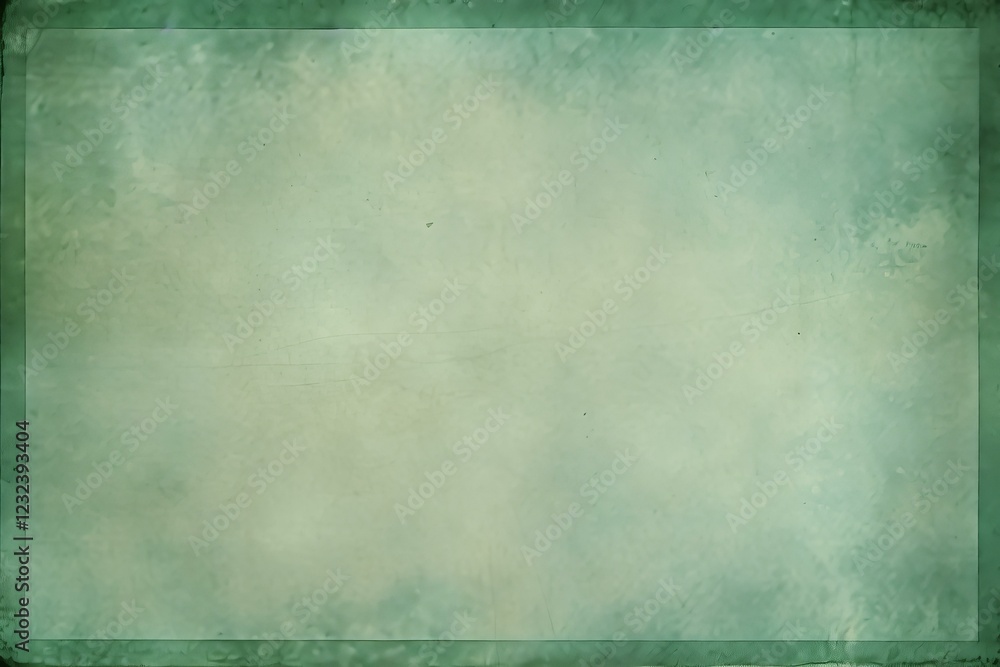 Poster green grunge textured background with dark border creating a vintage design element