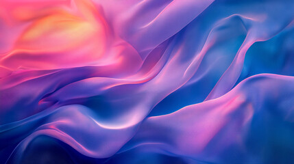 Obraz premium Abstract Pink Blue Purple Gradient Fabric Texture Background Flowing Elegant Soft Waves Design Art 