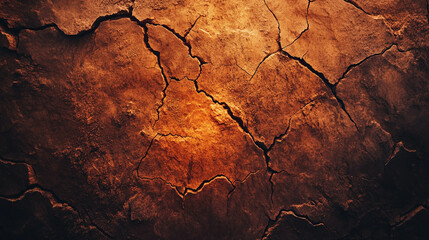 Fototapeta premium Dark Brown Cracked Earth Texture Background Dry Soil Grunge Surface rock aged land stone rough image