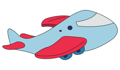 A airplane toy isolated on white background