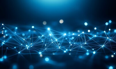 Global network connection, digital data flow, glowing background, tech presentation