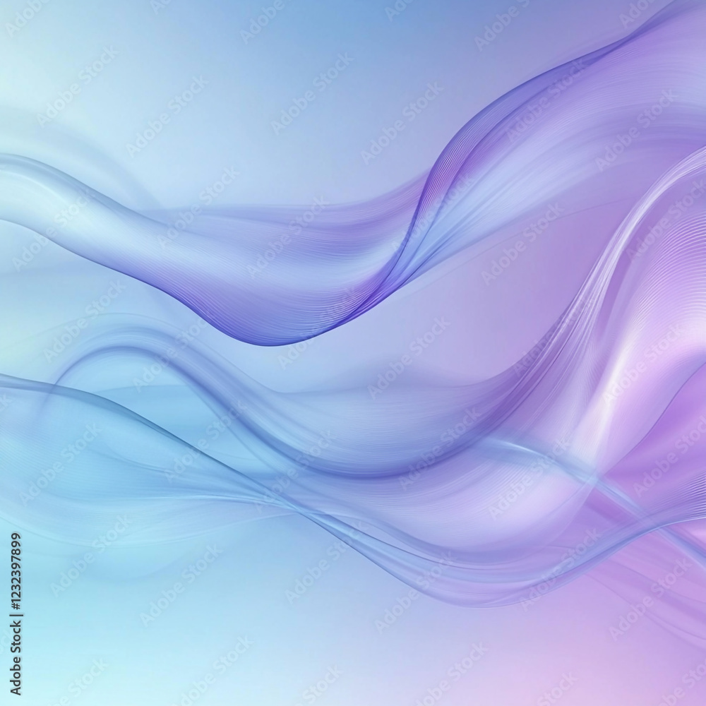 Poster abstract soft blue purple flowing waves background design art style light curve fluid color smooth