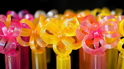Neon Spirals Intertwined in Glowing Colors for Vibrant Decor